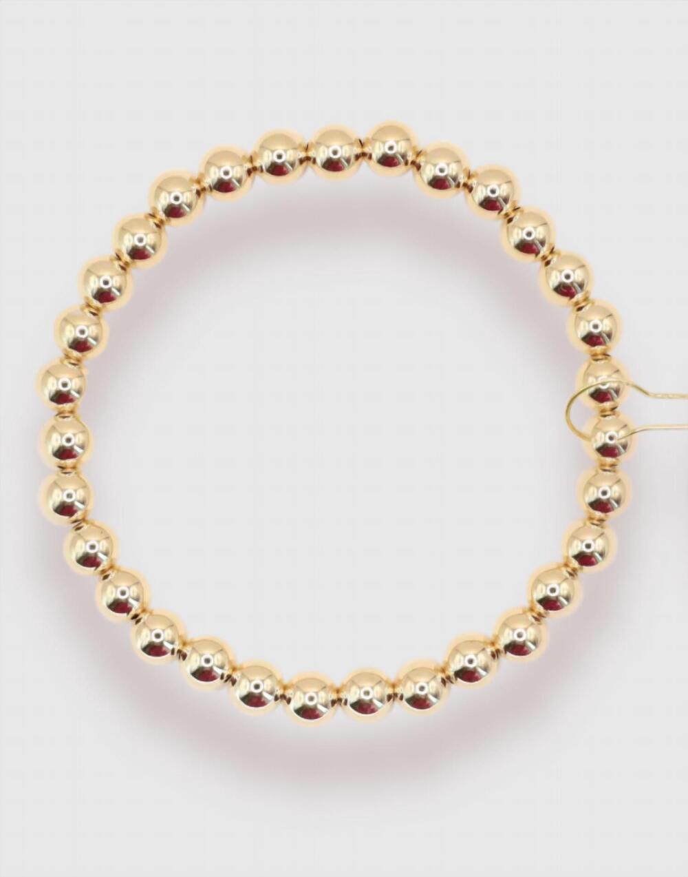 NEW BEADED BLONDES women's beaded bracelet - 6mm in gold